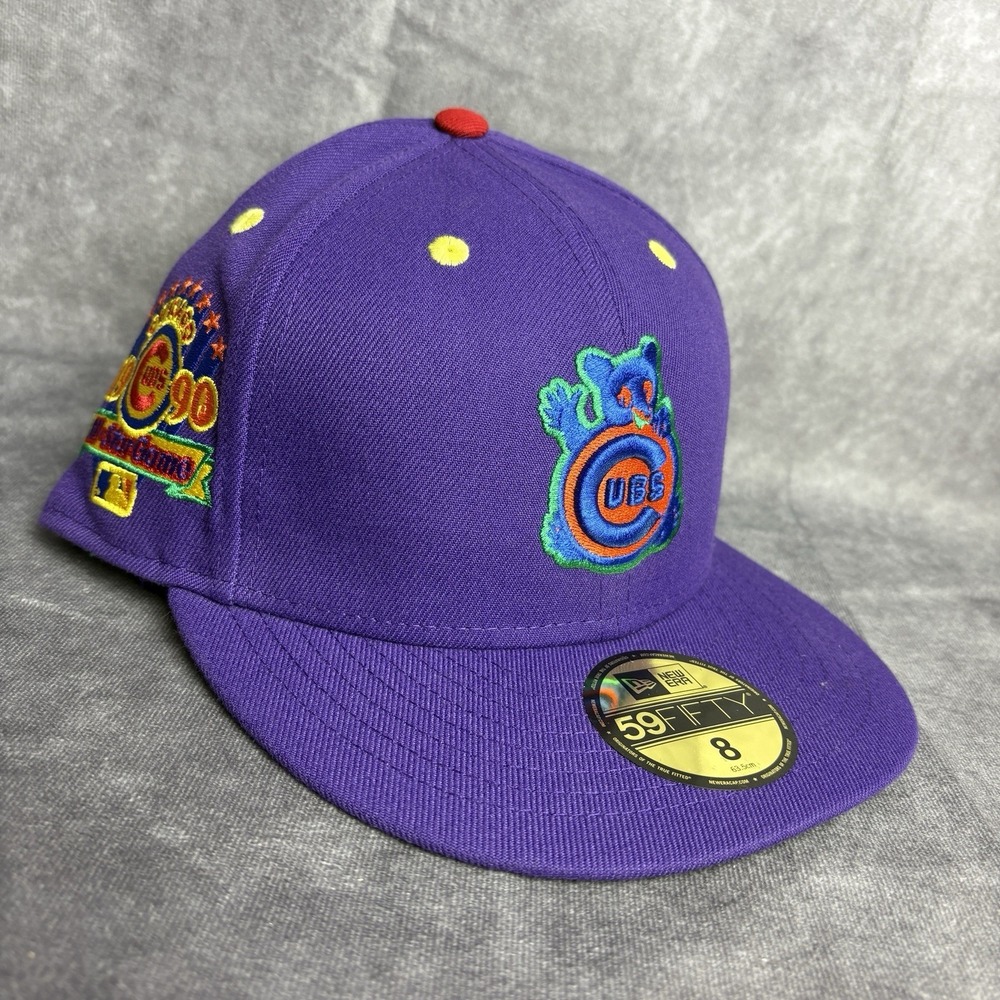 Chicago Cubs New Era 59Fifty Hat Fitted 8 Purple All Star Game Wrigley Field NEW
